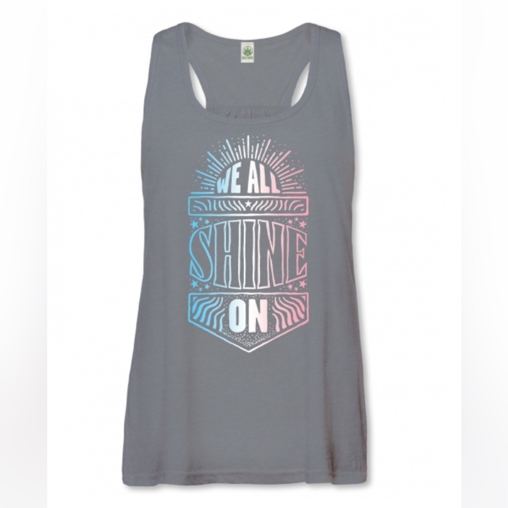NEW Soul Flower  “We all shine on” graphic tank top